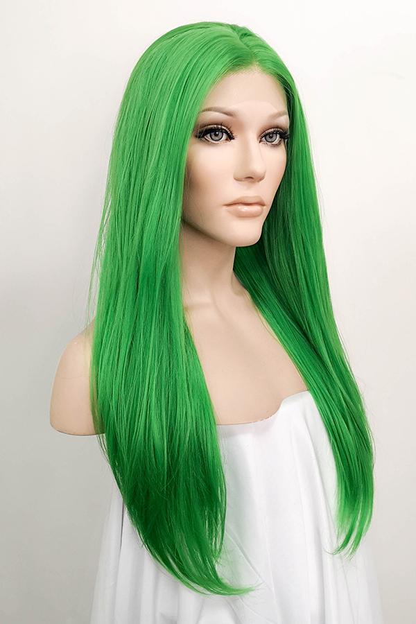 Green lace shop front wig