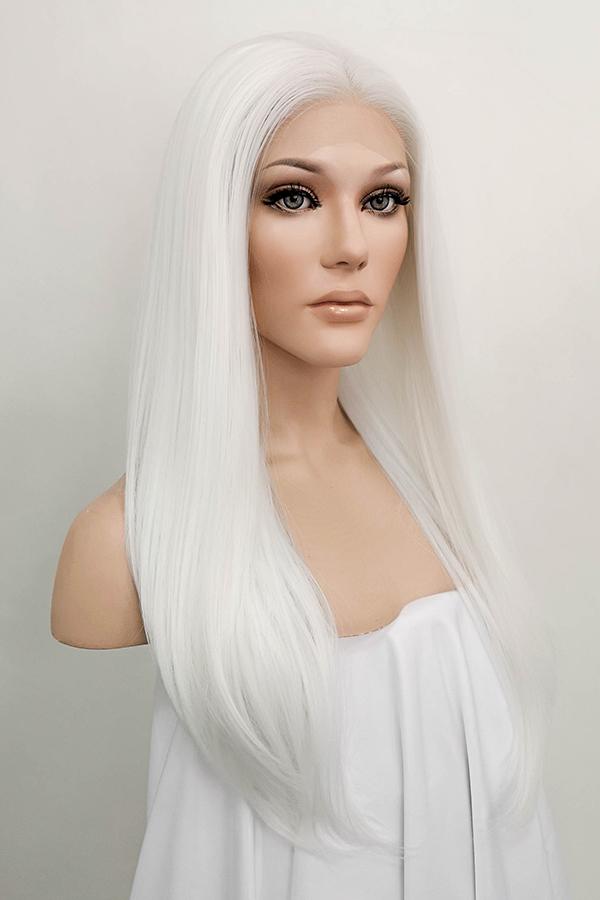 White lace deals front wig