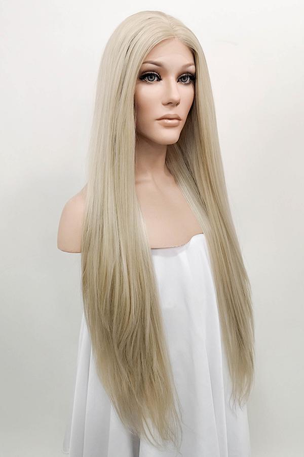 Blonde synthetic outlet lace wig