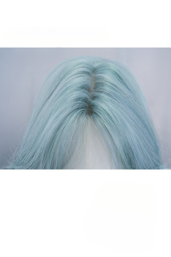 28" Pastel Blue Ombre Fashion Synthetic Hair Wig QS006