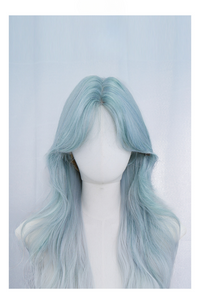 28" Pastel Blue Ombre Fashion Synthetic Hair Wig QS006