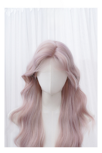 28" Pastel Pink Fashion Synthetic Hair Wig QS004