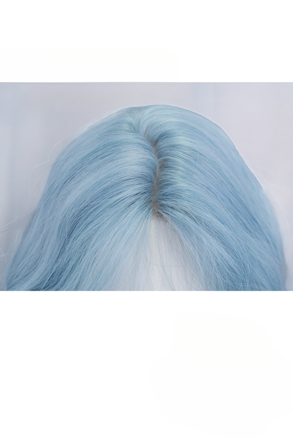 28" Pastel Blue Fashion Synthetic Hair Wig QS003