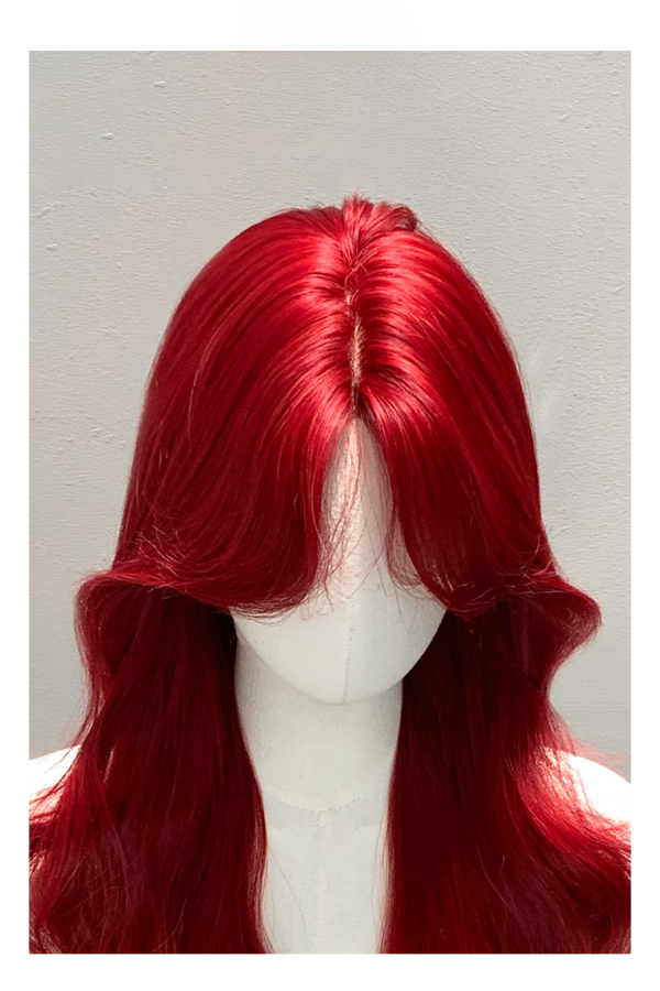 28" Red Fashion Synthetic Hair Wig QS002