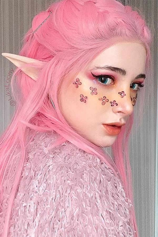 Pink 2025 elf wig