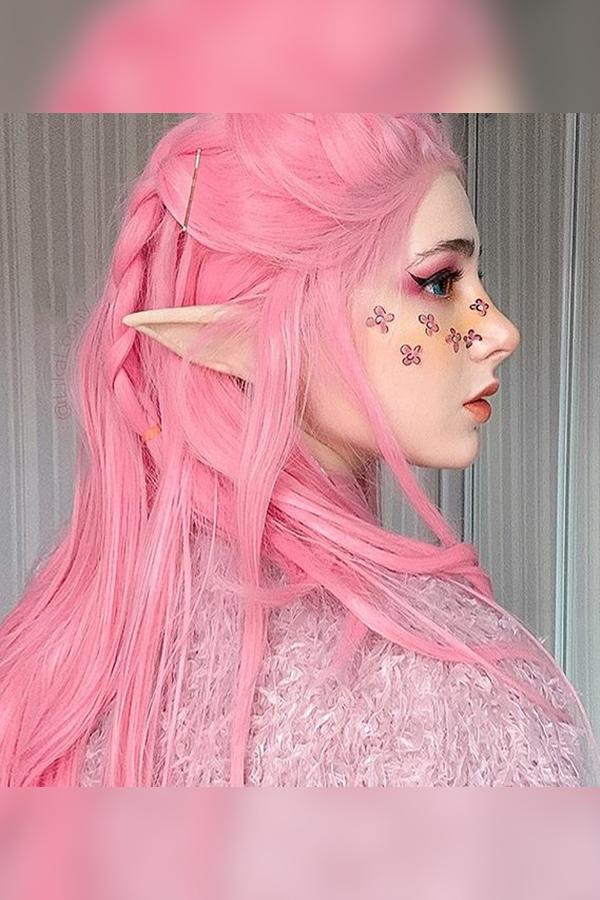 Pink 2025 elf wig