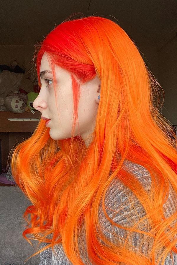 Pale orange deals wig