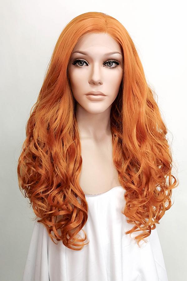 Brown orange outlet wig