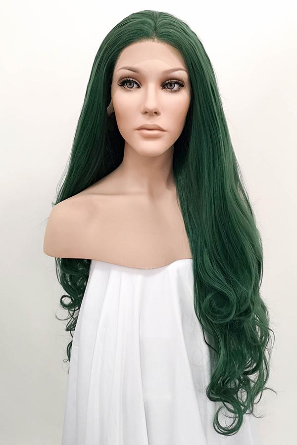 Lace front hotsell wig green